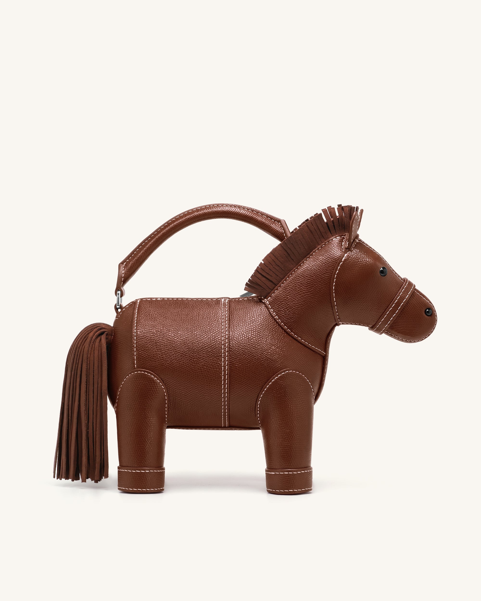 Harper Horse Top Handle Bag - Brown | JW PEI