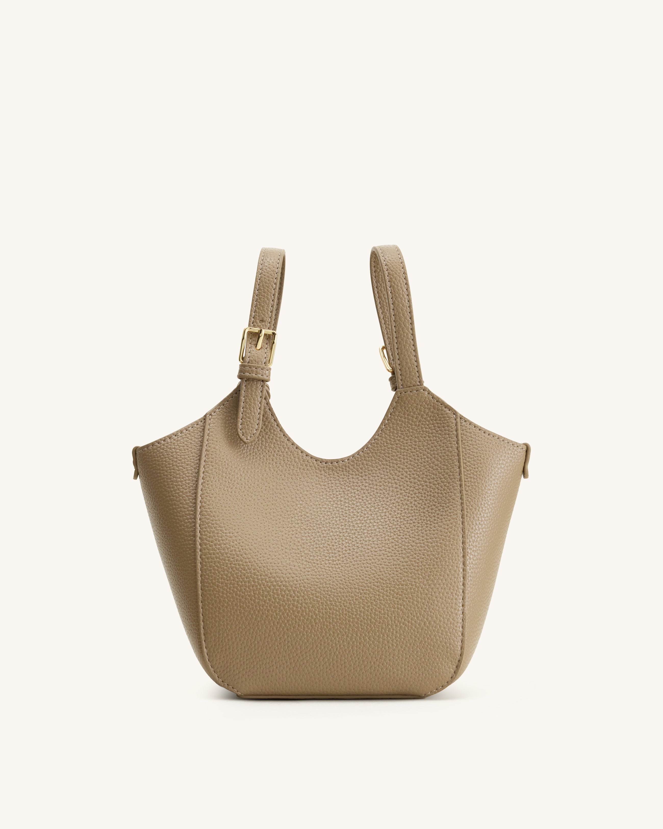 Ines Padlock Tote Bag - Gray Beige