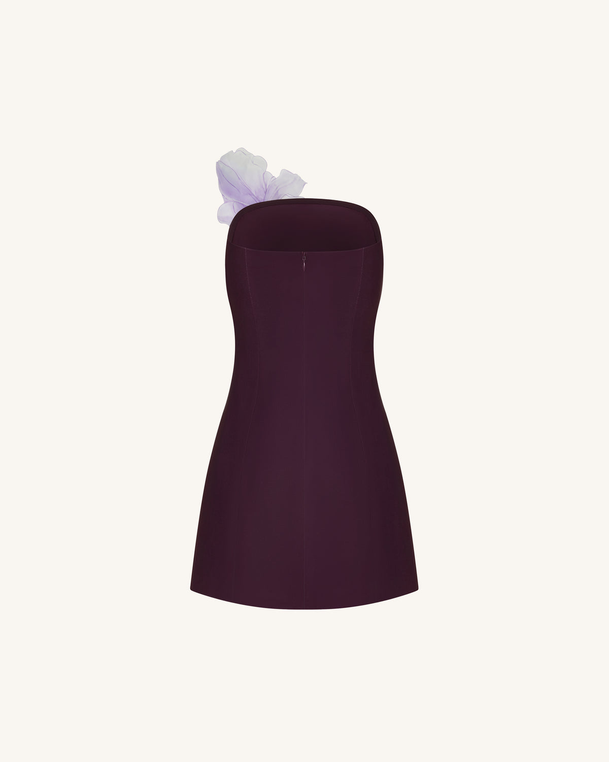 Floral Printed Mini Dress - Purple