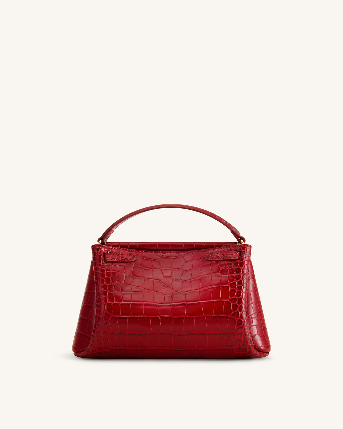 Carmen Top Handle Bag - Dark Burgundy Croc