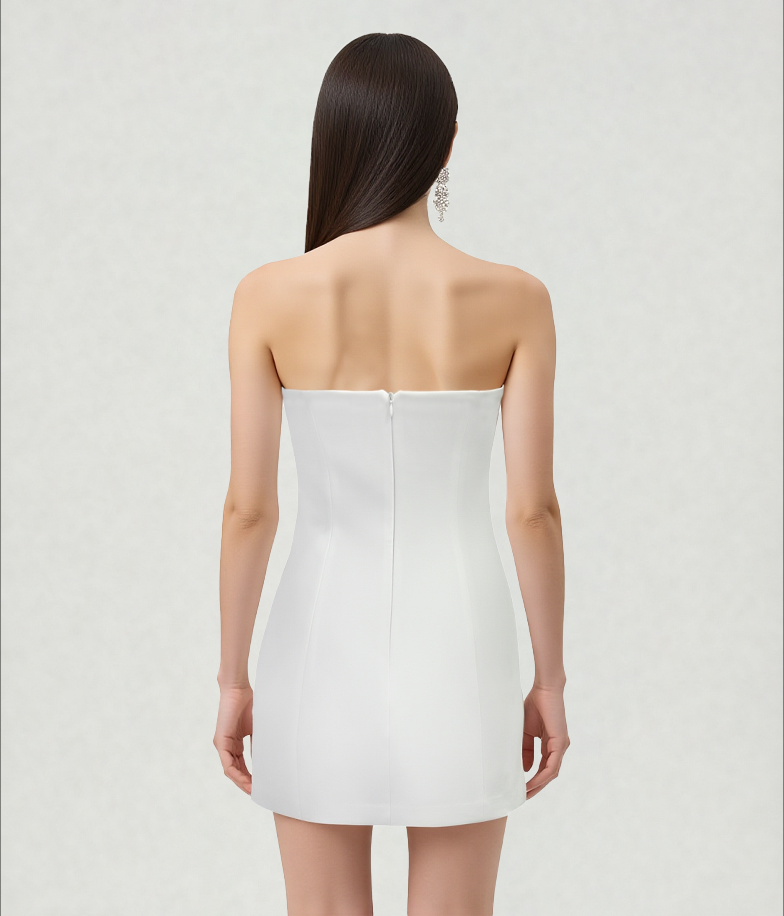 Floral Printed Mini Dress - White