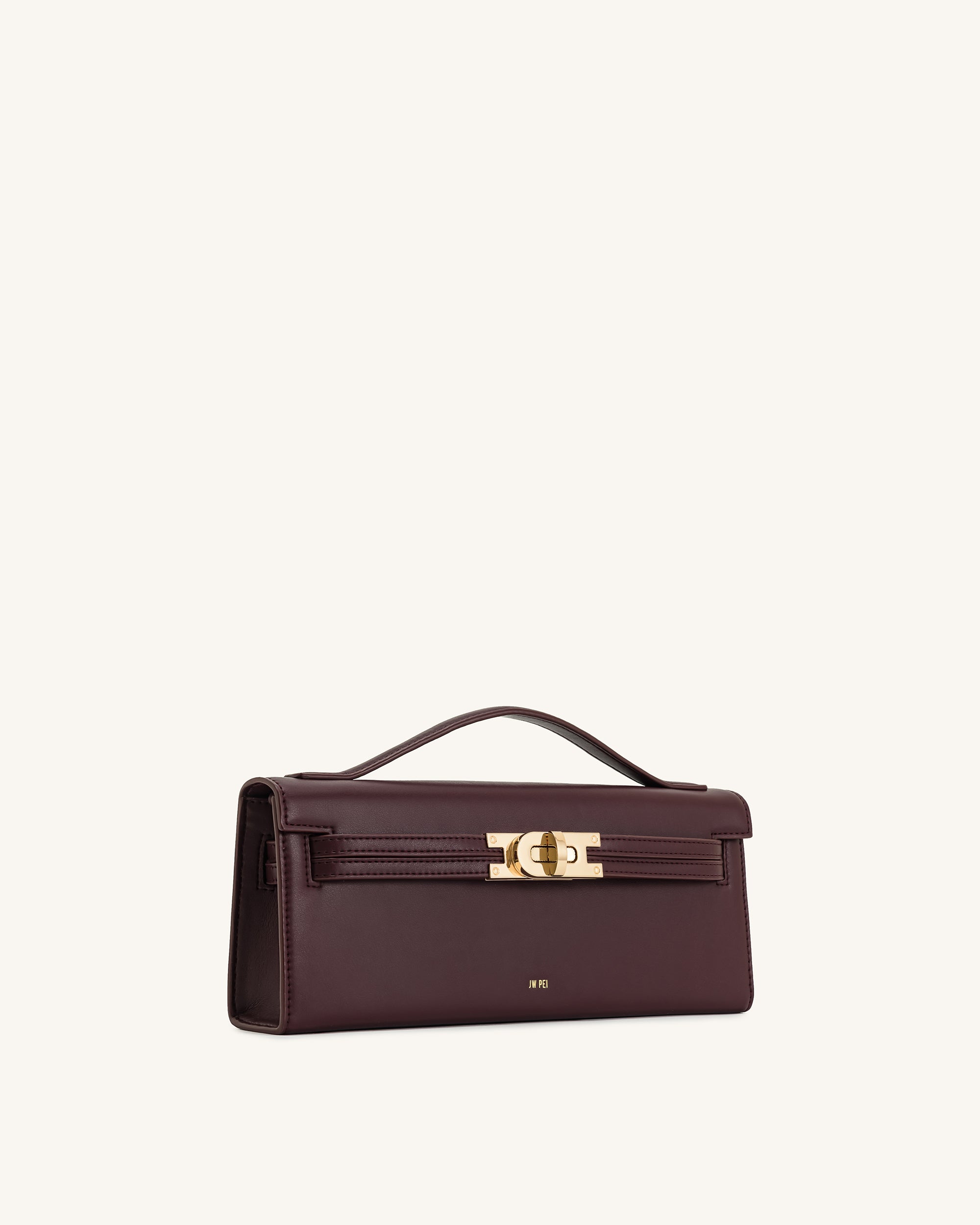 Bria Structured Top Handle Bag - Deep Burgundy