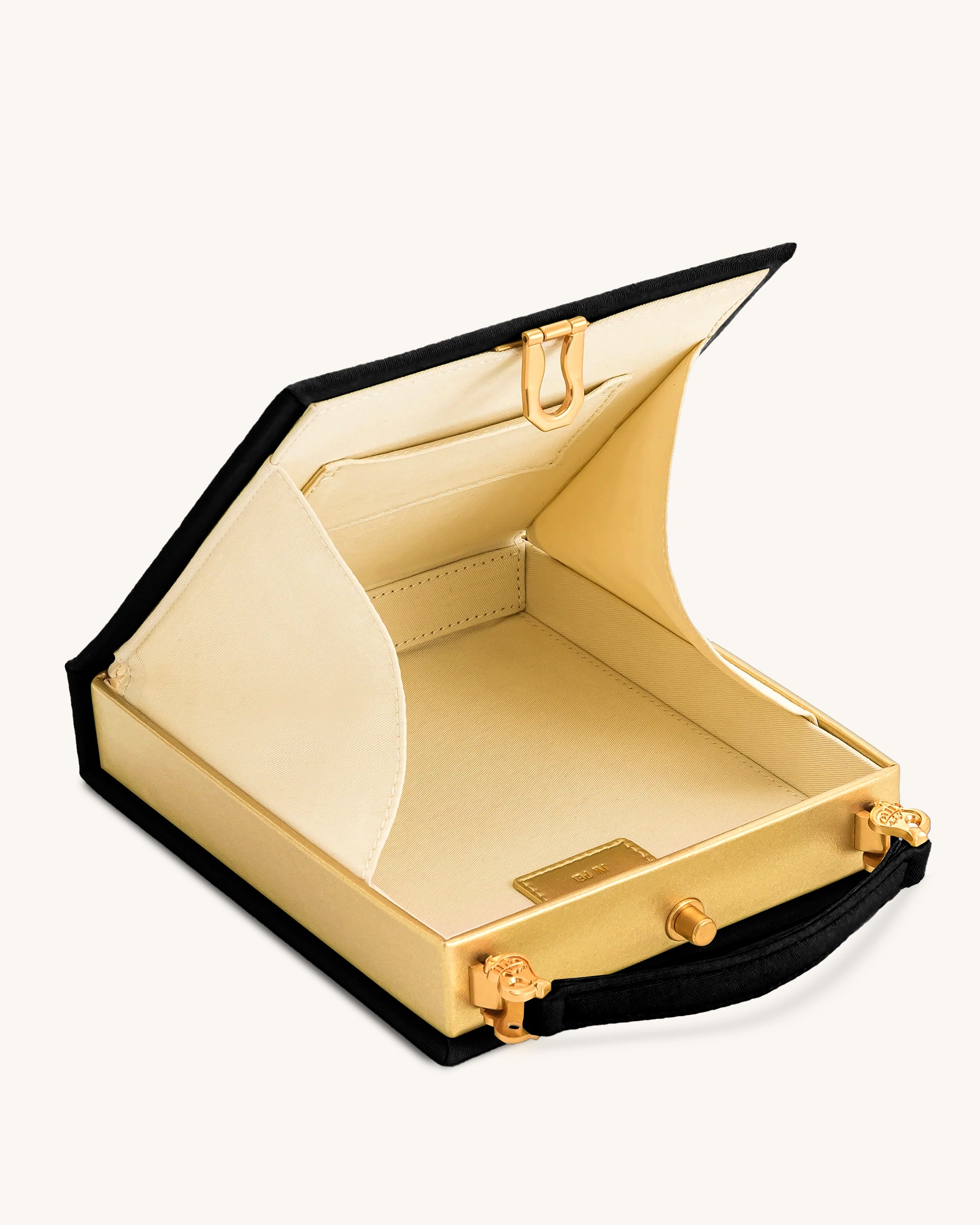 Taya-Puppy Pattern Book Shape Clutch Bag - Black