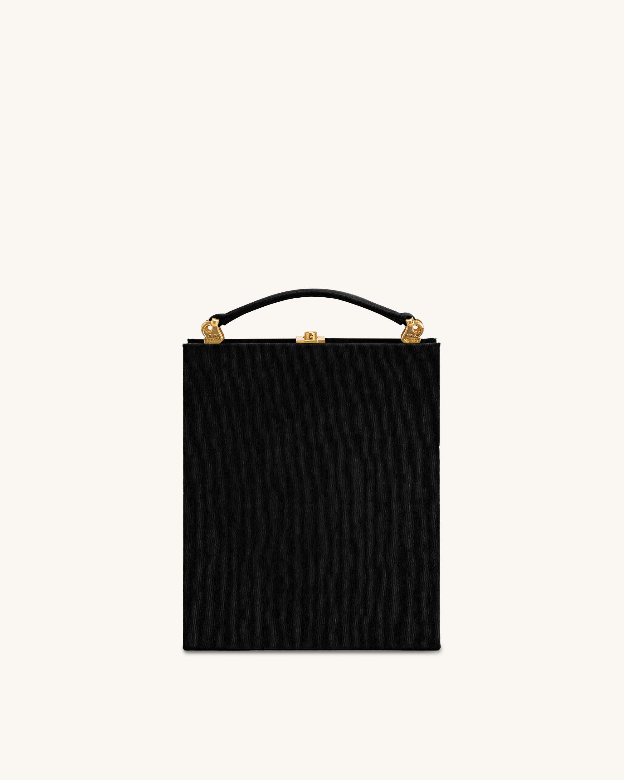 Taya-Puppy Pattern Book Shape Clutch Bag - Black