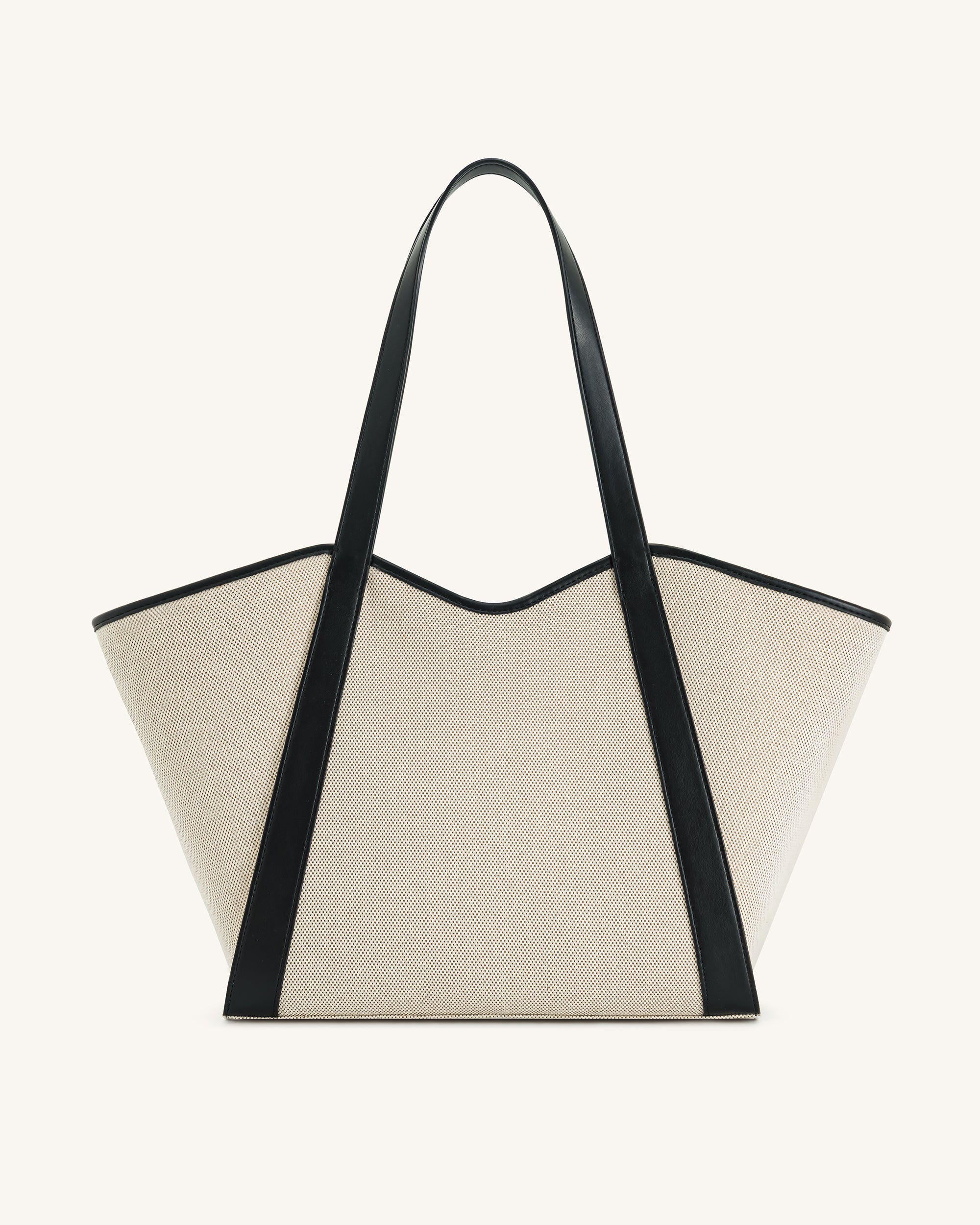 Kiana Large Capacity Tote Bag - Black Canvas