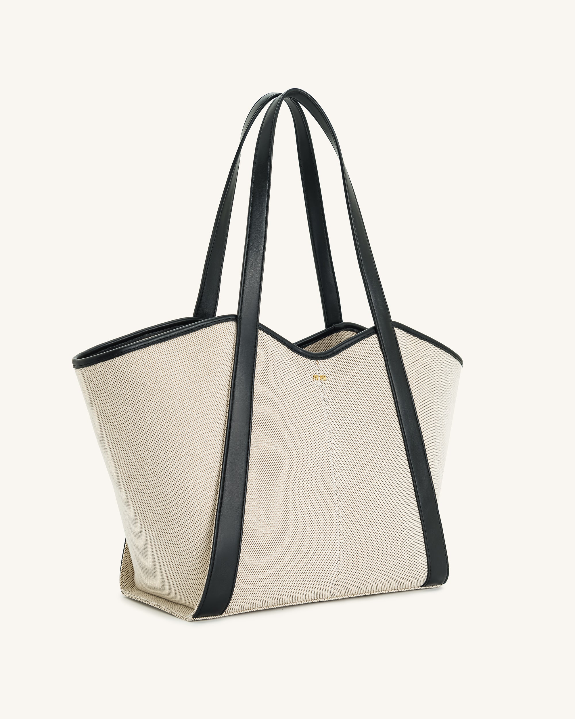 Kiana Large Capacity Tote Bag - Black Canvas