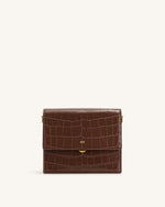 Mini Flap Crossbody - Umber Croc