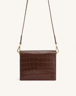 Mini Flap Crossbody - Umber Croc