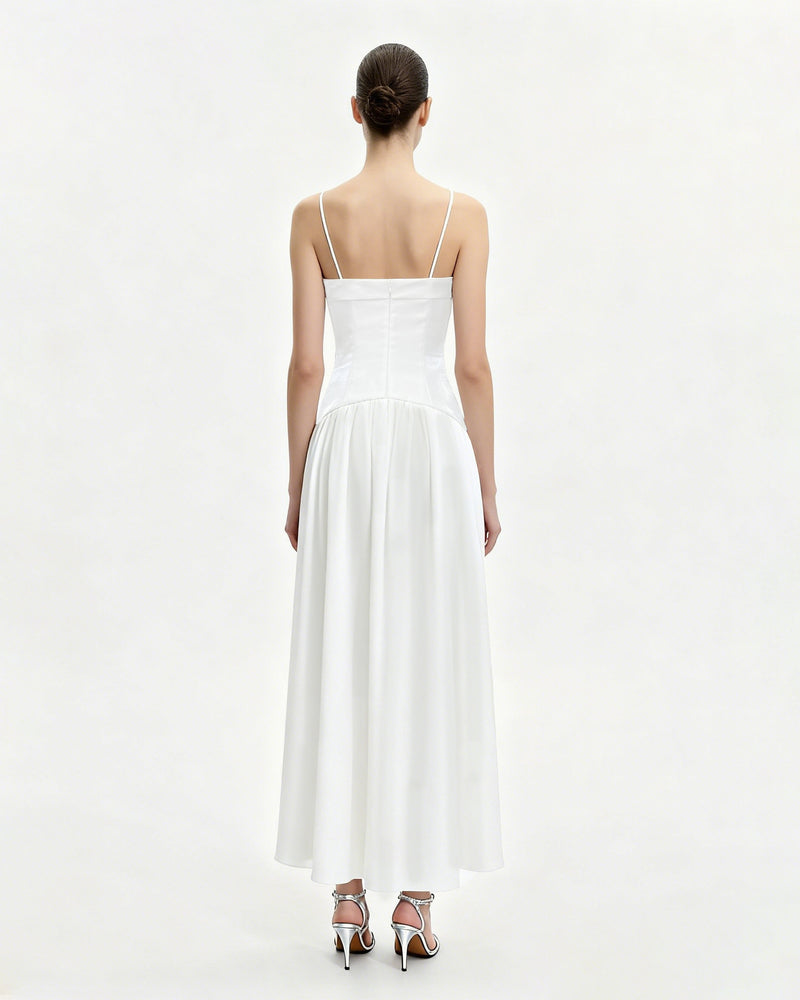 Floral Print Maxi Dress - White