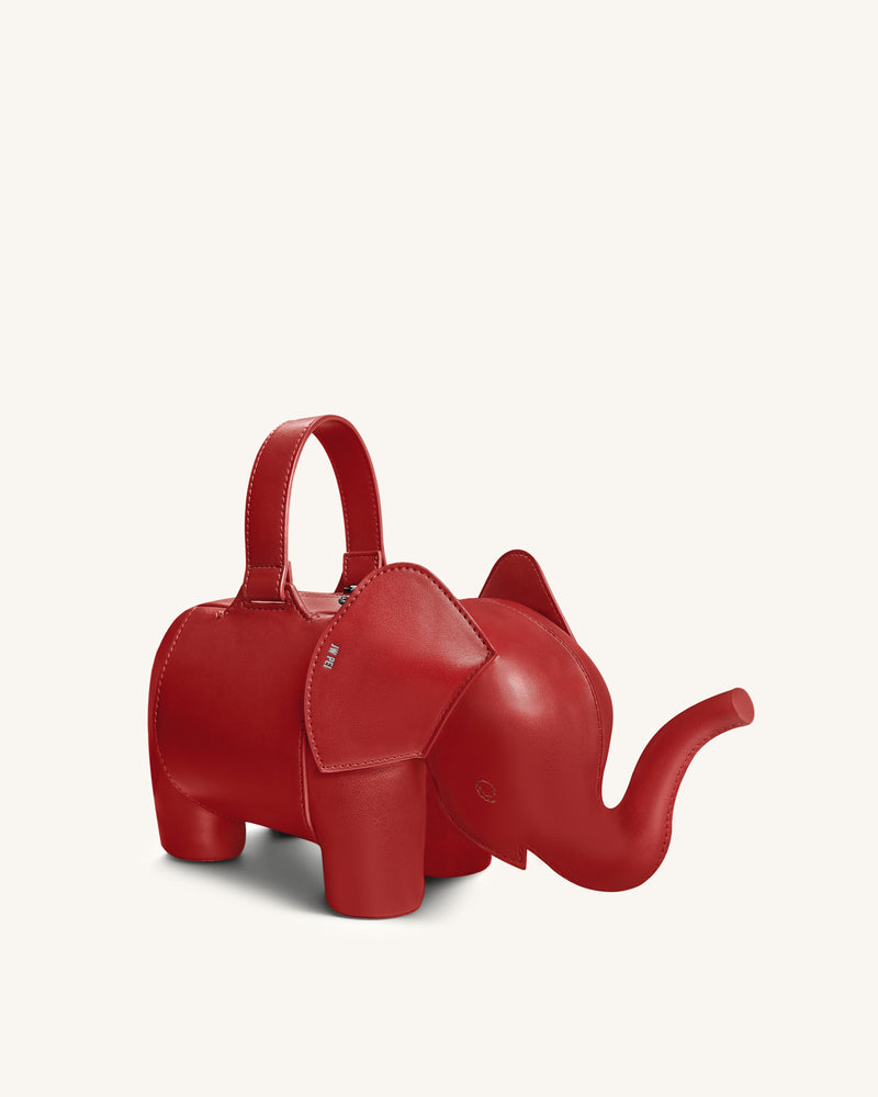 Claire Elephant Shaped Handbag - Red