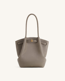 Hana Column Tote Bag - Taupe