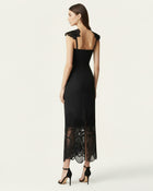 Orchid Embroidered Corset Dress - Black