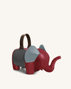 Claire Elephant Shaped Handbag - Red/Dark Gray