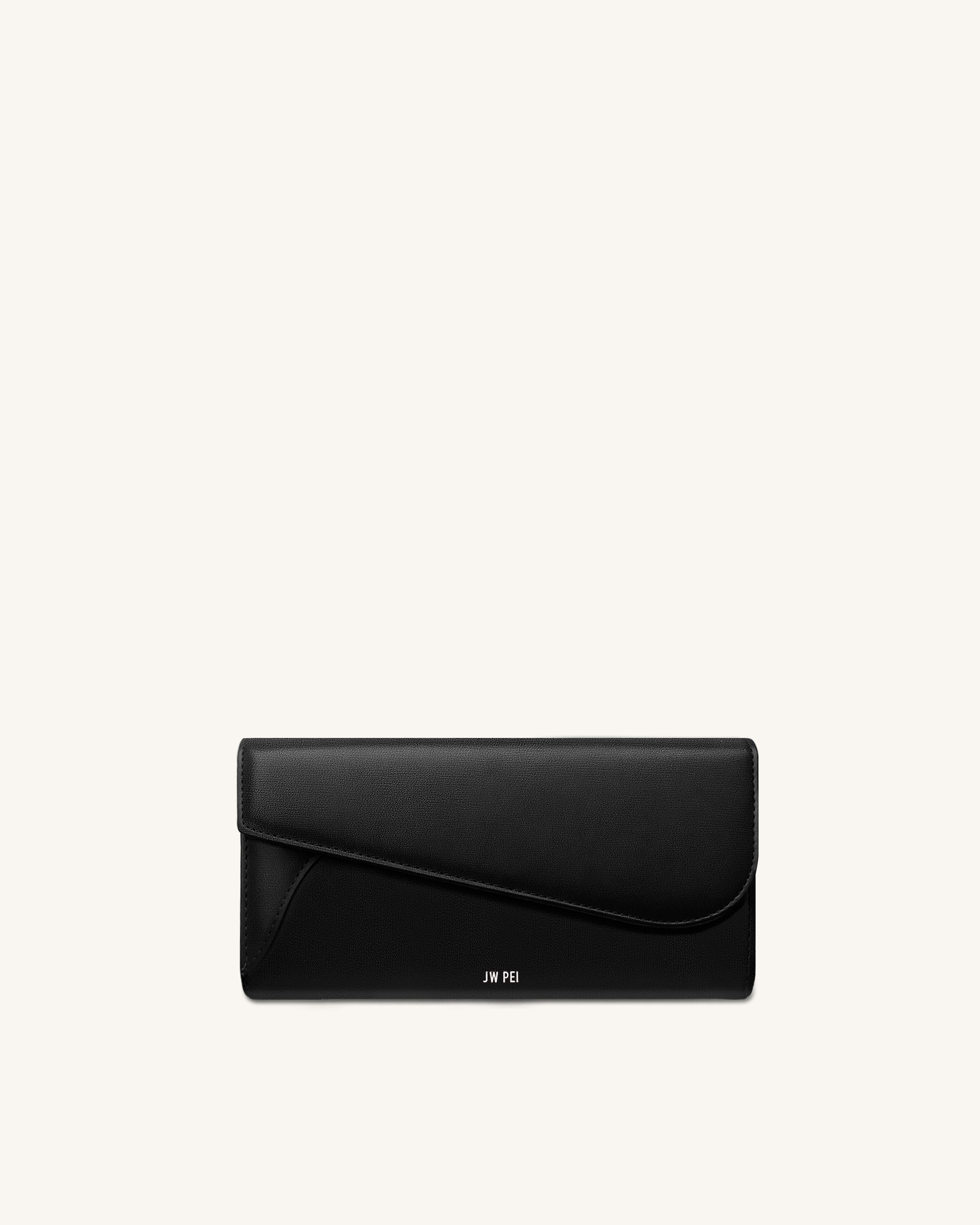 Seren Flap Long Wallet - Black