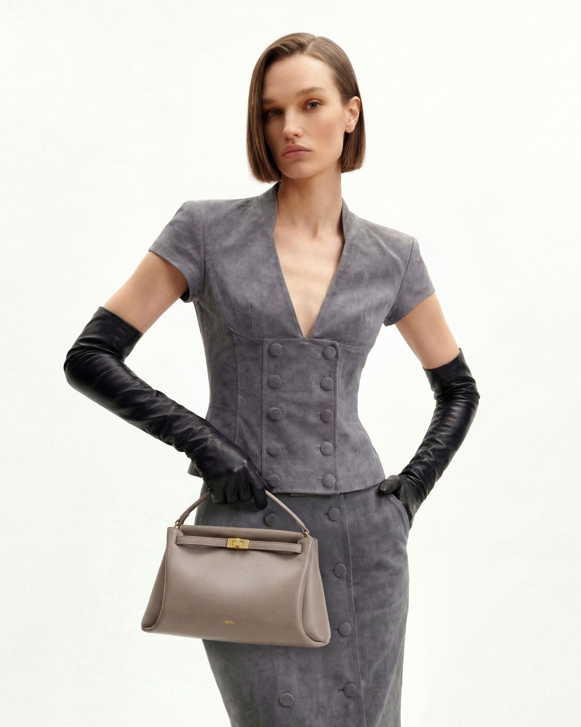 Carmen Top Handle Bag - Apricot