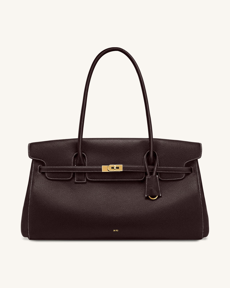 Yara Large Shoulder Bag - Dark Brown