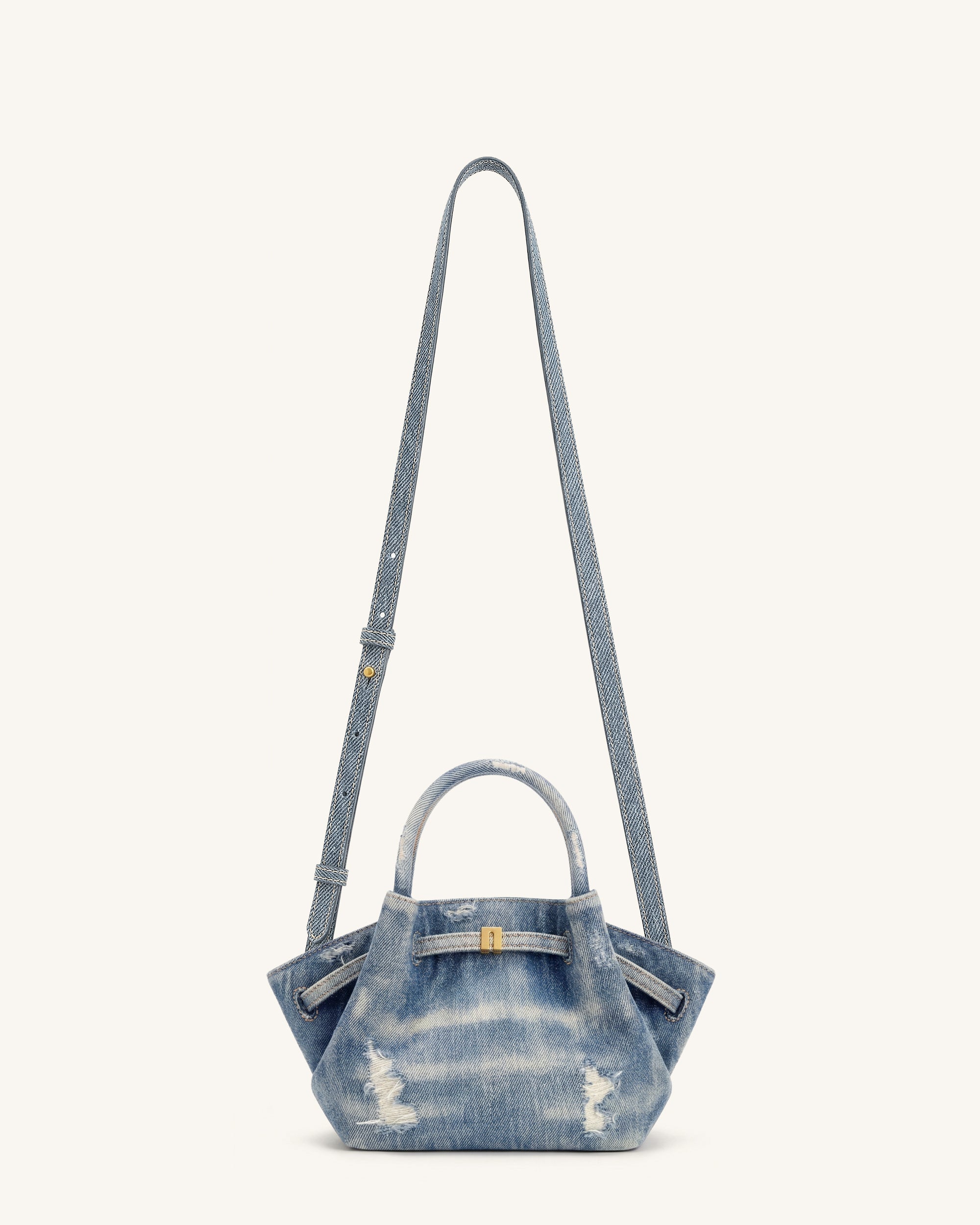 Hana Mini Denim Tote Bag - Blue