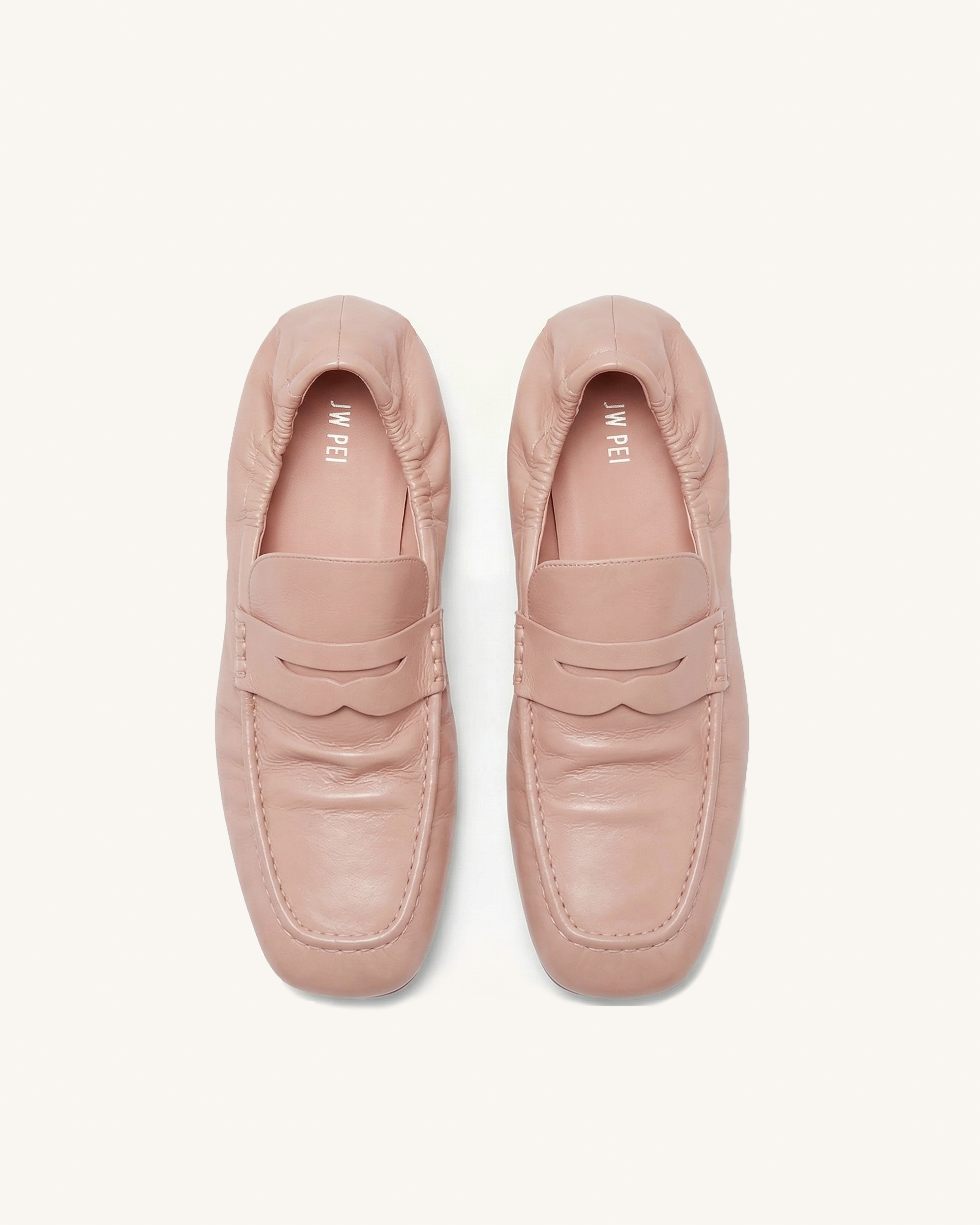Rowan Pleated Flat Loafers - Pink