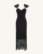Orchid Embroidered Corset Dress - Black