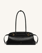 Arden Belt Detail East-West Shoulder Bag - Black