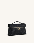 Thea Artificial Crystal Top Handle Bag - Black