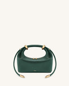Ellie Metal Ring Embellished Top Handle Bag - Forest Green