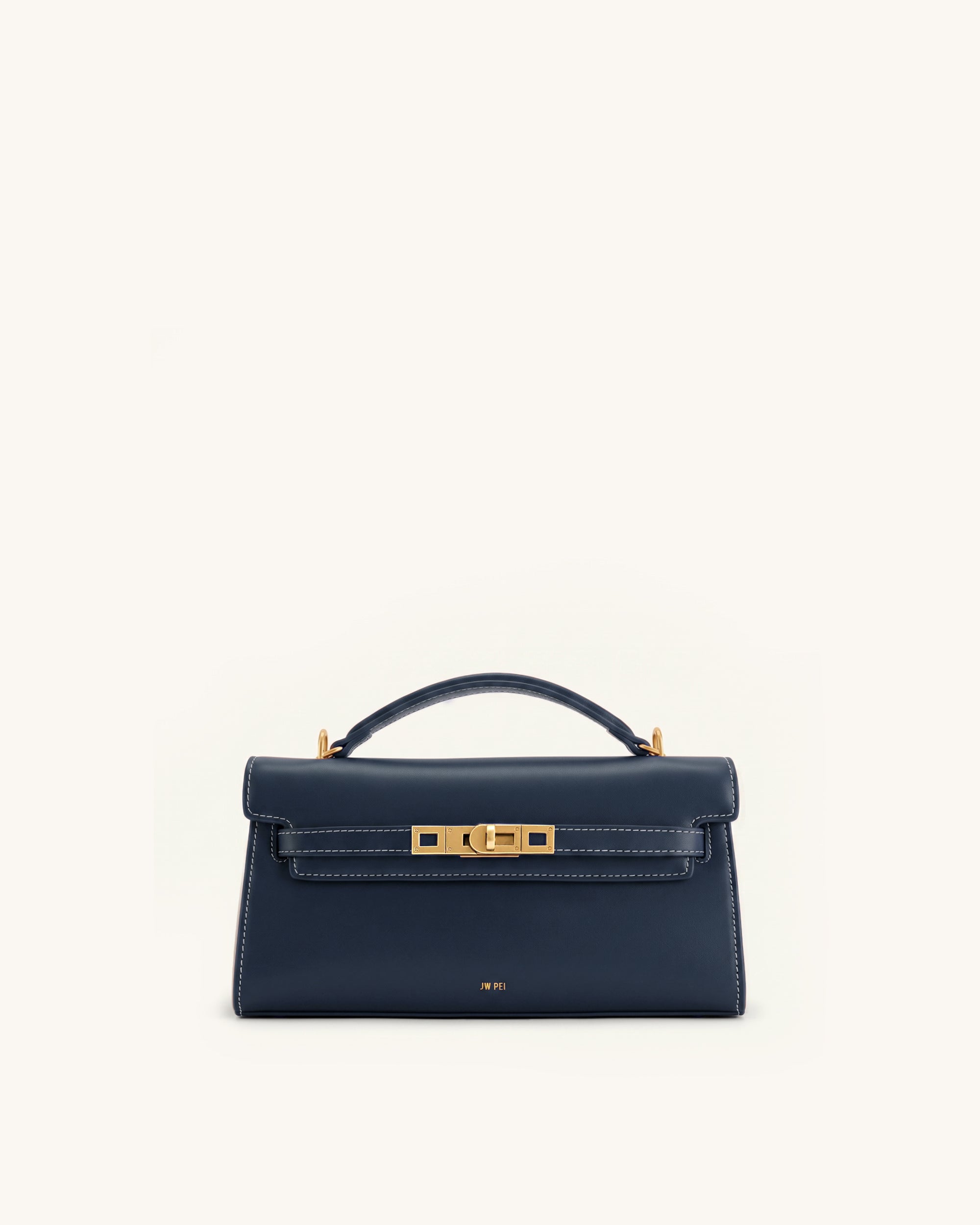 Noor Top Handle Bag - Navy Blue