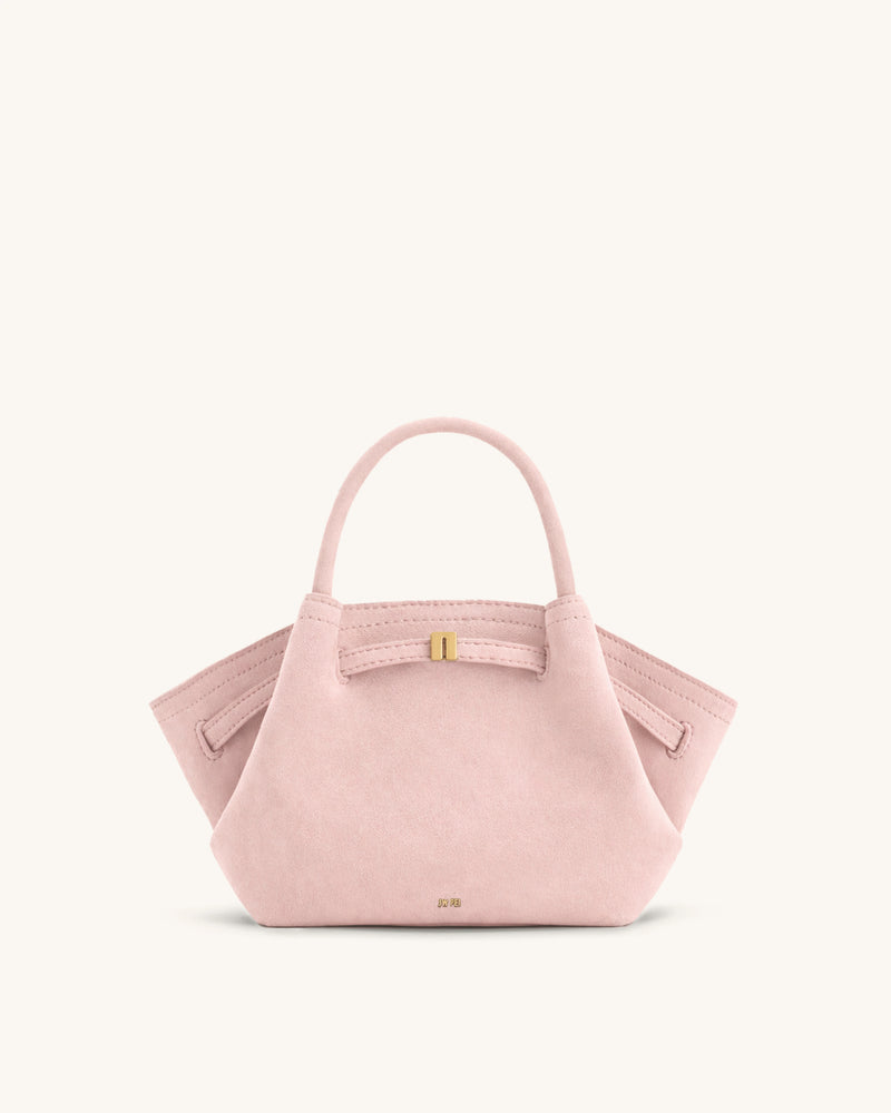 Hana Mini Faux Suede Tote Bag - Pink