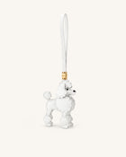 Poodle Bag Charm - White