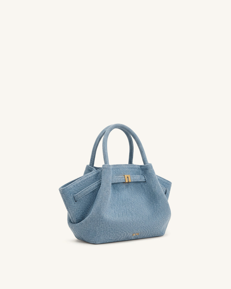 Hana Mini Tote Bag - Light Blue Denim
