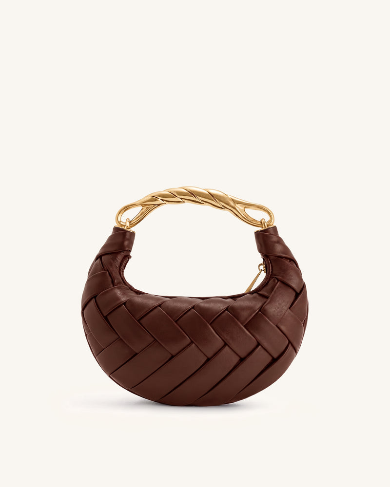 Orla Woven Handbag - Caramel Brown