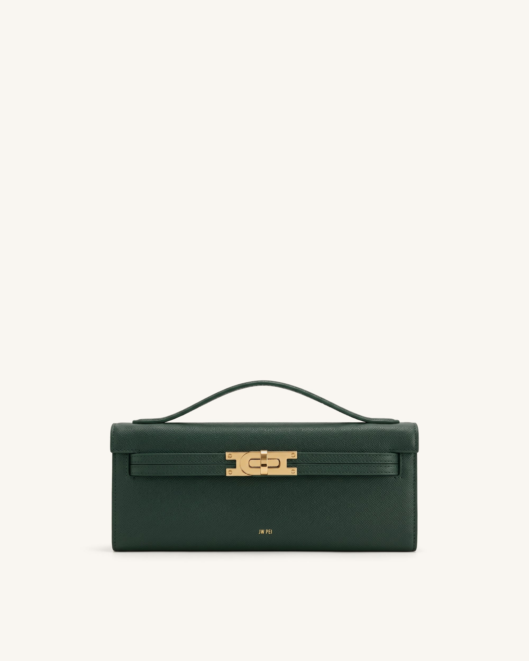 Bria Structured Top Handle Bag - Forest Green