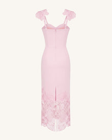 Orchid Embroidered Corset Dress - Dusty Rose