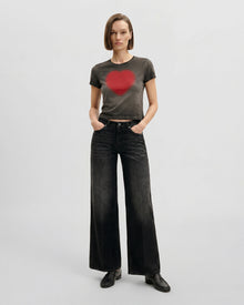 The Shrunken Faded Love T-shirt - Washed Black
