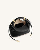 Ellie Metal Ring Embellished Top Handle Bag - Black