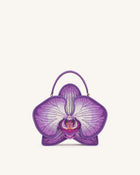 Flora Orchid Shaped Top Handle Bag - Purple