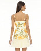 Floral Sling Mini Dress - Marigold