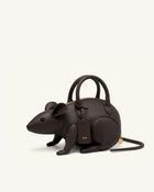 Mia Mouse Top Handle Bag - Dark Brown