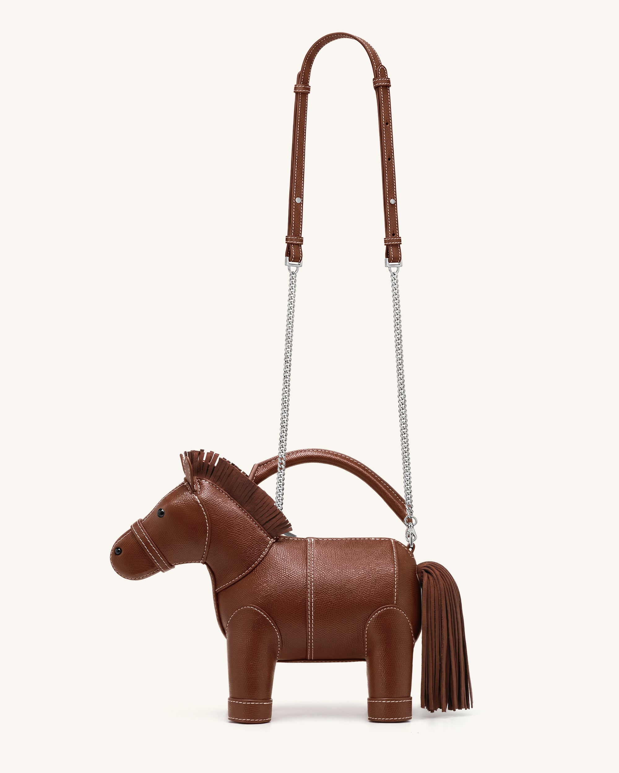 Harper Horse Top Handle Bag - Brown | JW PEI