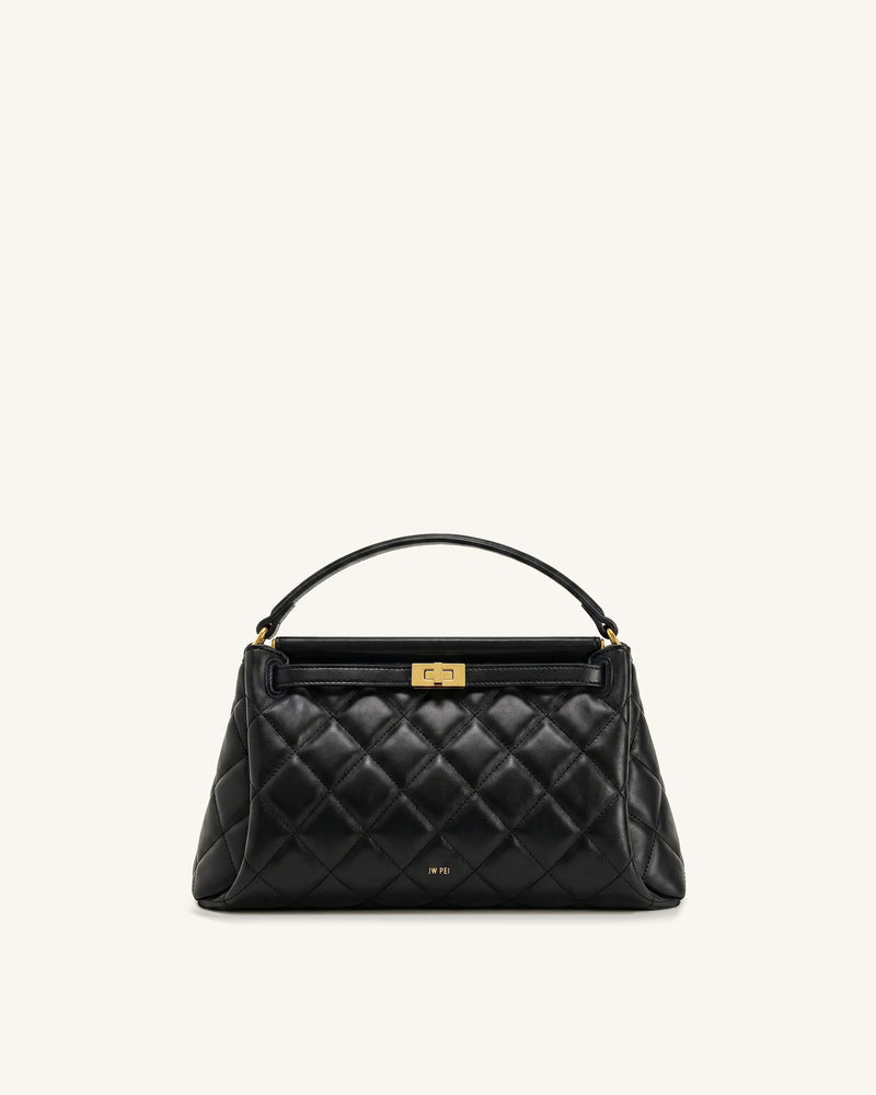 Carmen QuiltingTop Handle Bag - Jet Black