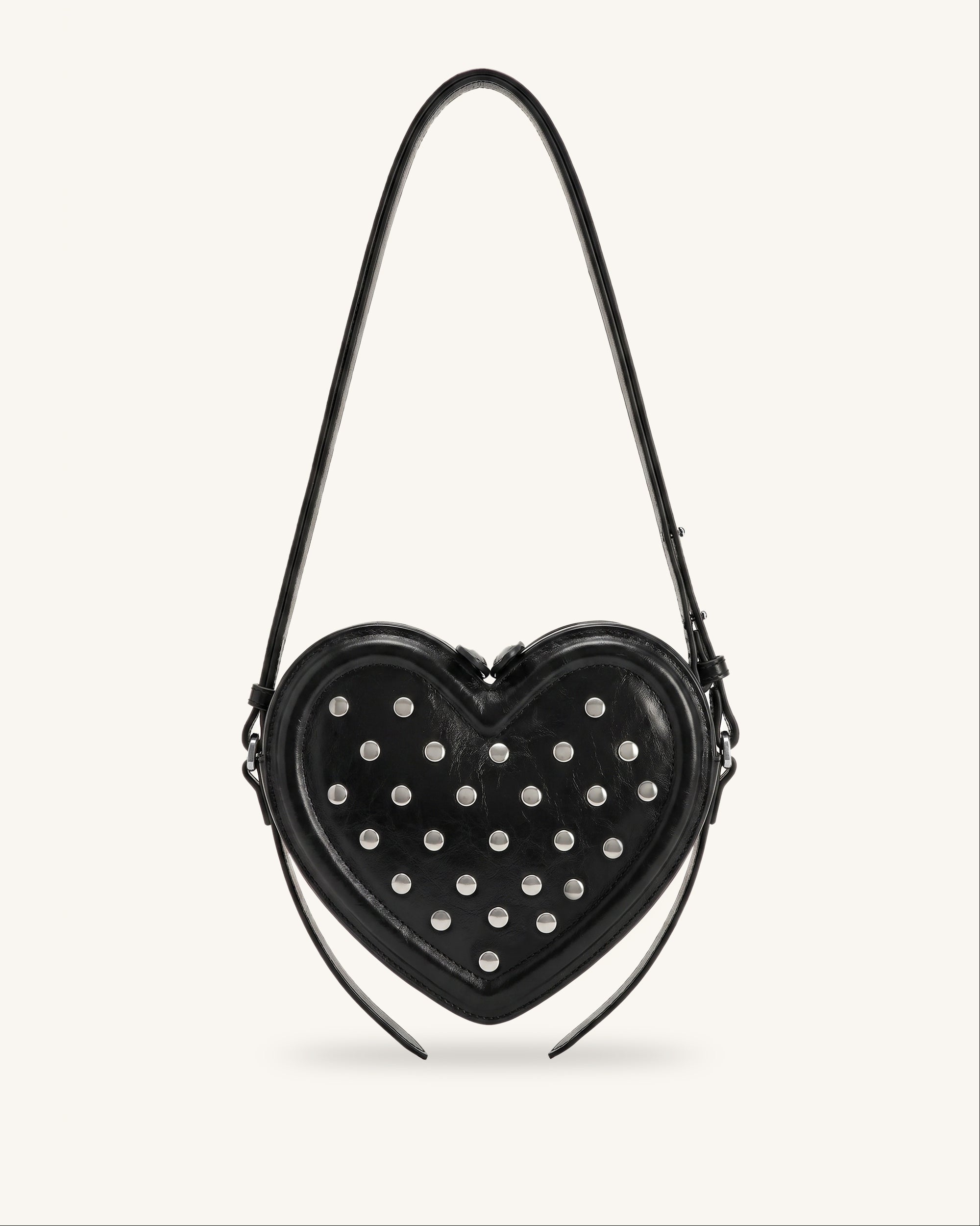 Arlene Heart Shape Crossbody Bag - Obsidian