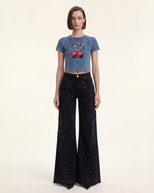 The Vintage Acid Cherry Tee - Cloudy Denim