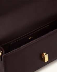 Delphine Flap Top Handle Bag - Dark Brown