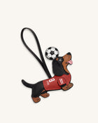 World Cup Dachshund Soccer Jersey Bag Charm - Red