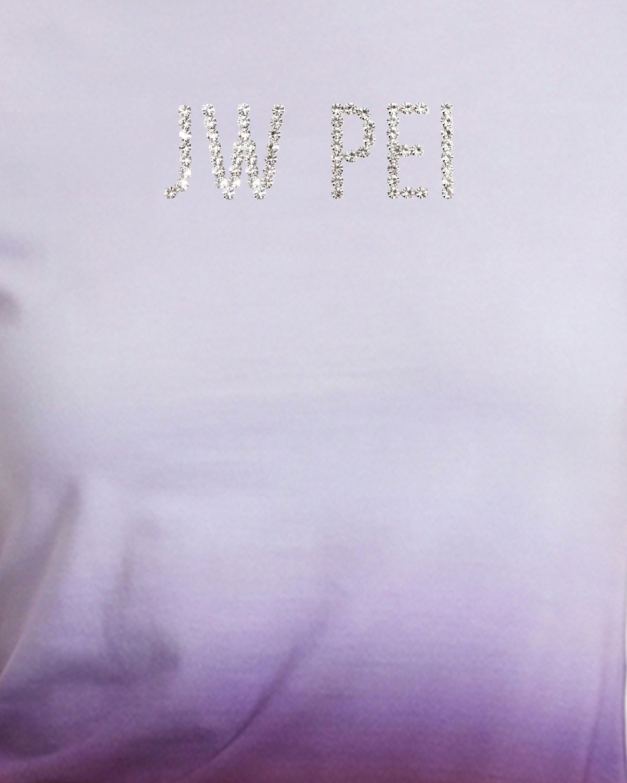 The Glitz Ombre Rhinestone Logo Tee - Plum Twilight
