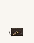 Celeste Woven Textured Envelope Wallet - Chocolate