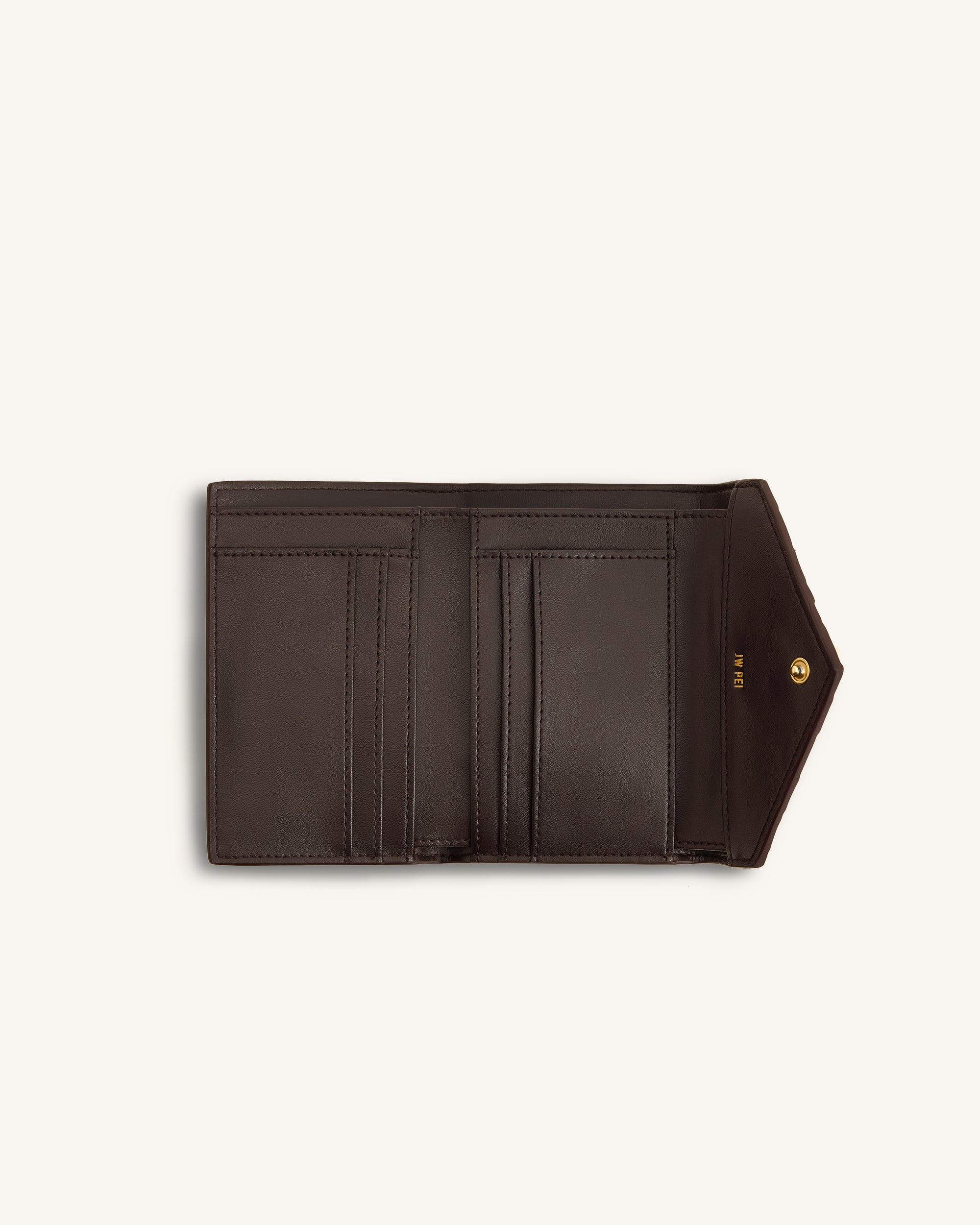 Celeste Woven Textured Envelope Wallet - Chocolate