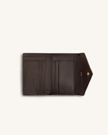 Celeste Woven Textured Envelope Wallet - Chocolate
