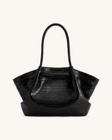 Hana Large Tote Bag - Black Croc