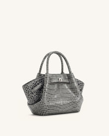 Hana Mini Tote Bag - Grey Croc